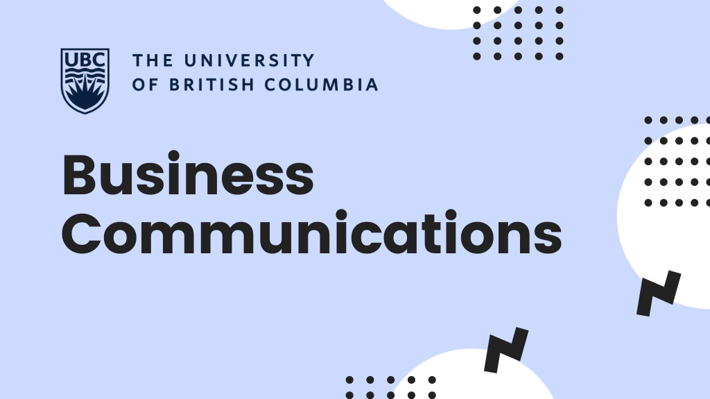 University of British Columbia Free Course – Business Communications